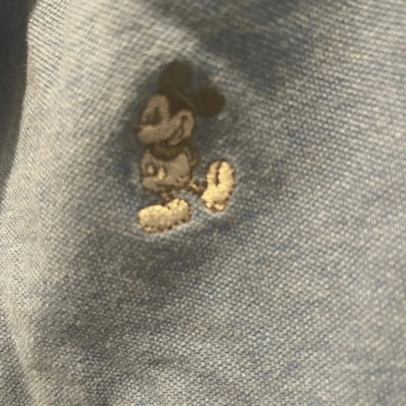 Disney Parks Mens Blue Relaxed Fit Short Sleeve Polo Shirt - Size L‎ - Picture 2 of 4